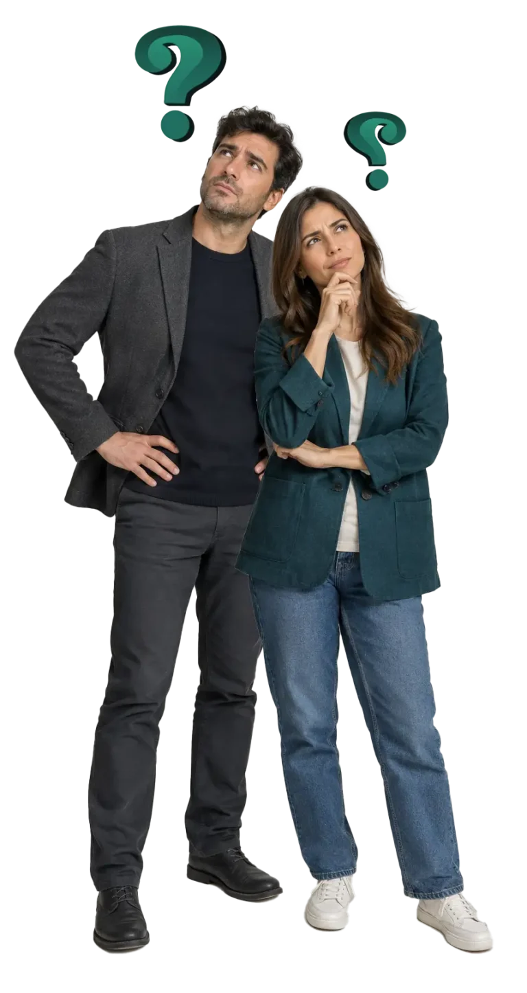 man and woman have question - زن و مرد در حال پرسش - چرا کلینیک ژیبایی ژتم اصفهان را باید انتخاب کنیم